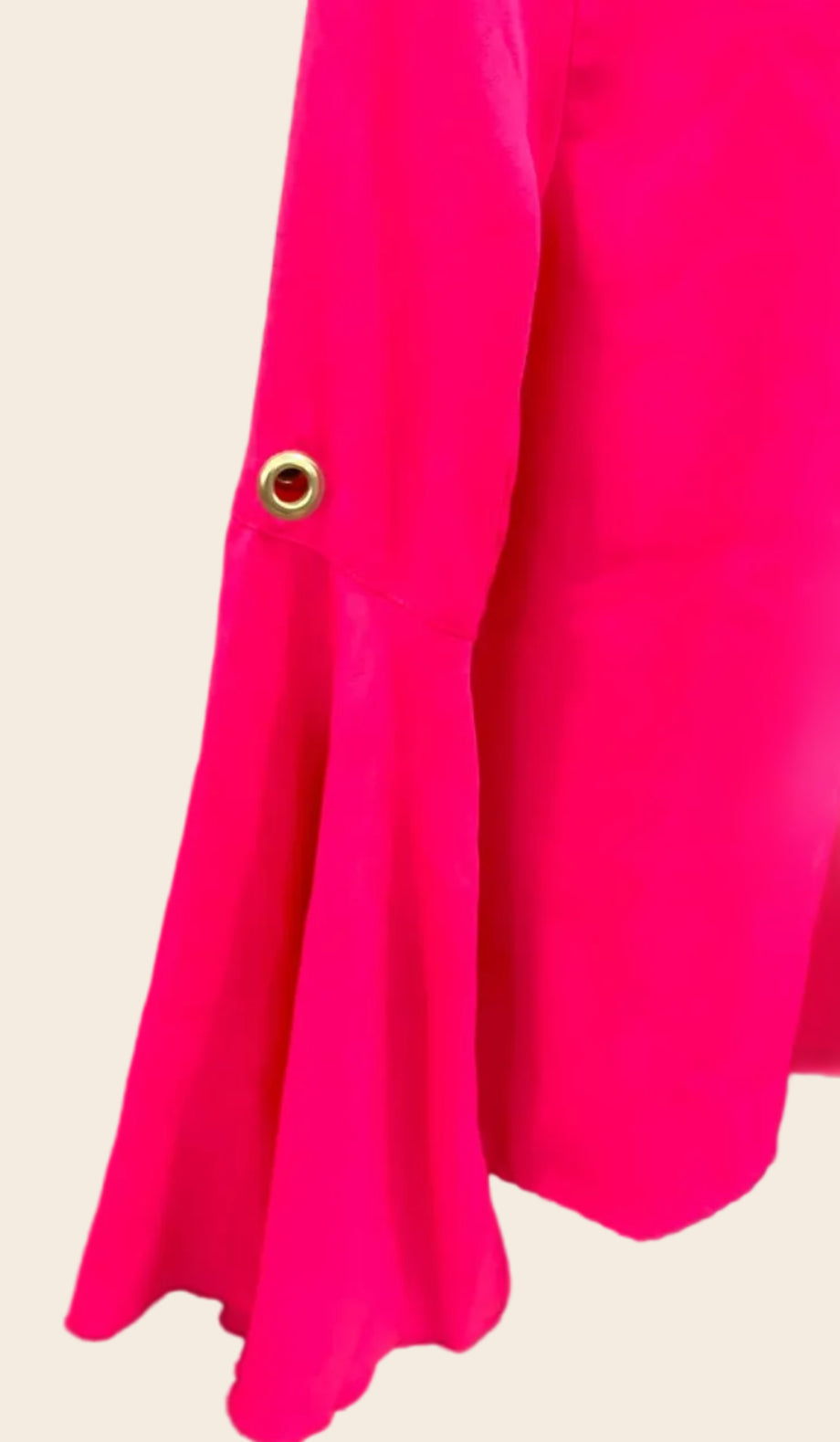 ONLY Women's Fuchsia Pink Bell Sleeve Top