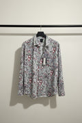 RAGE RABBIT Men's Multicolor Letter Print Long Sleeve Casual Shirt
