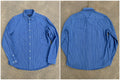 Men's Blue Striped Button-Down Casual Shirt by Urban Threads