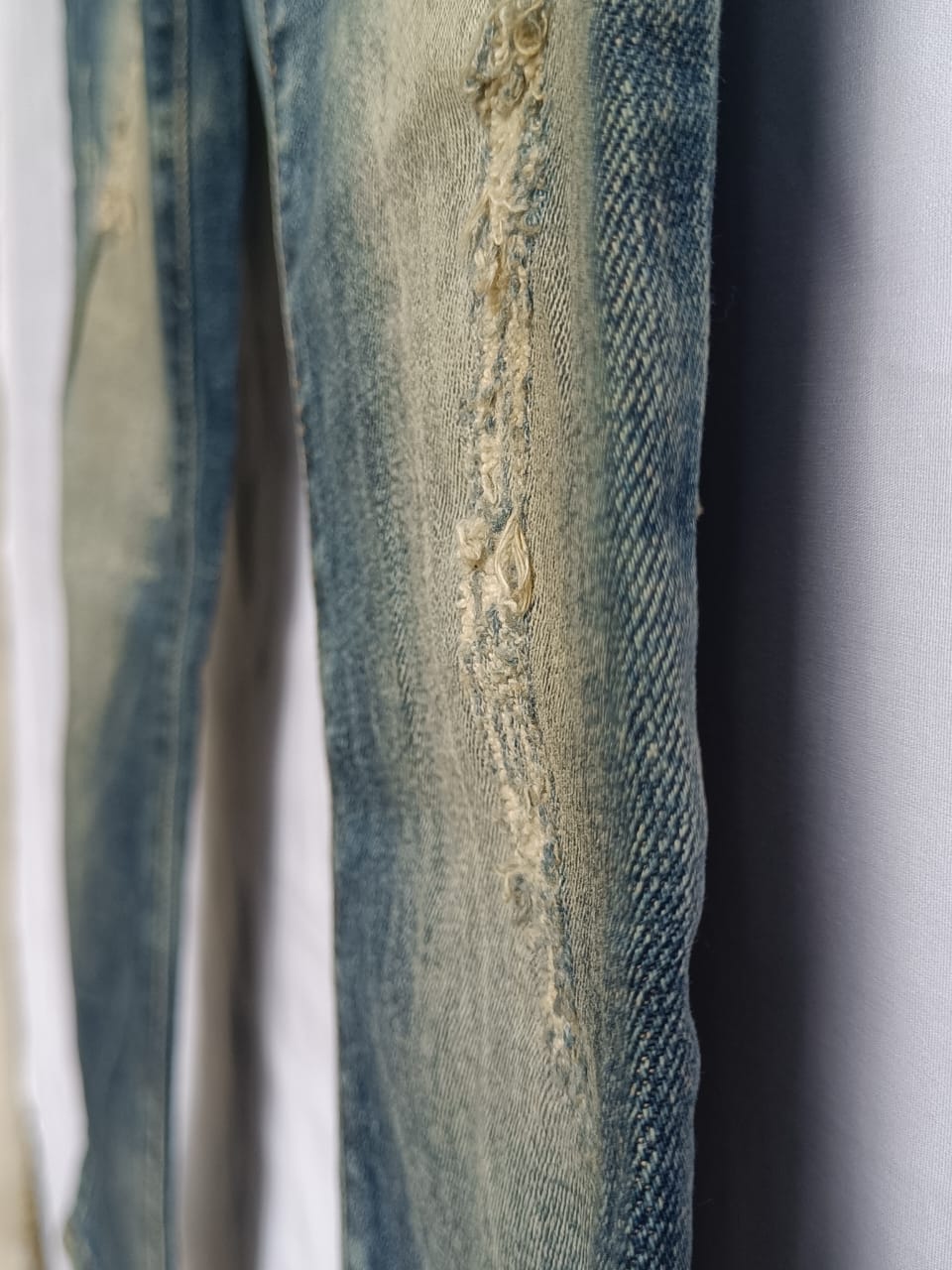 ZARA Premium Wash Distressed Straight Leg Jeans