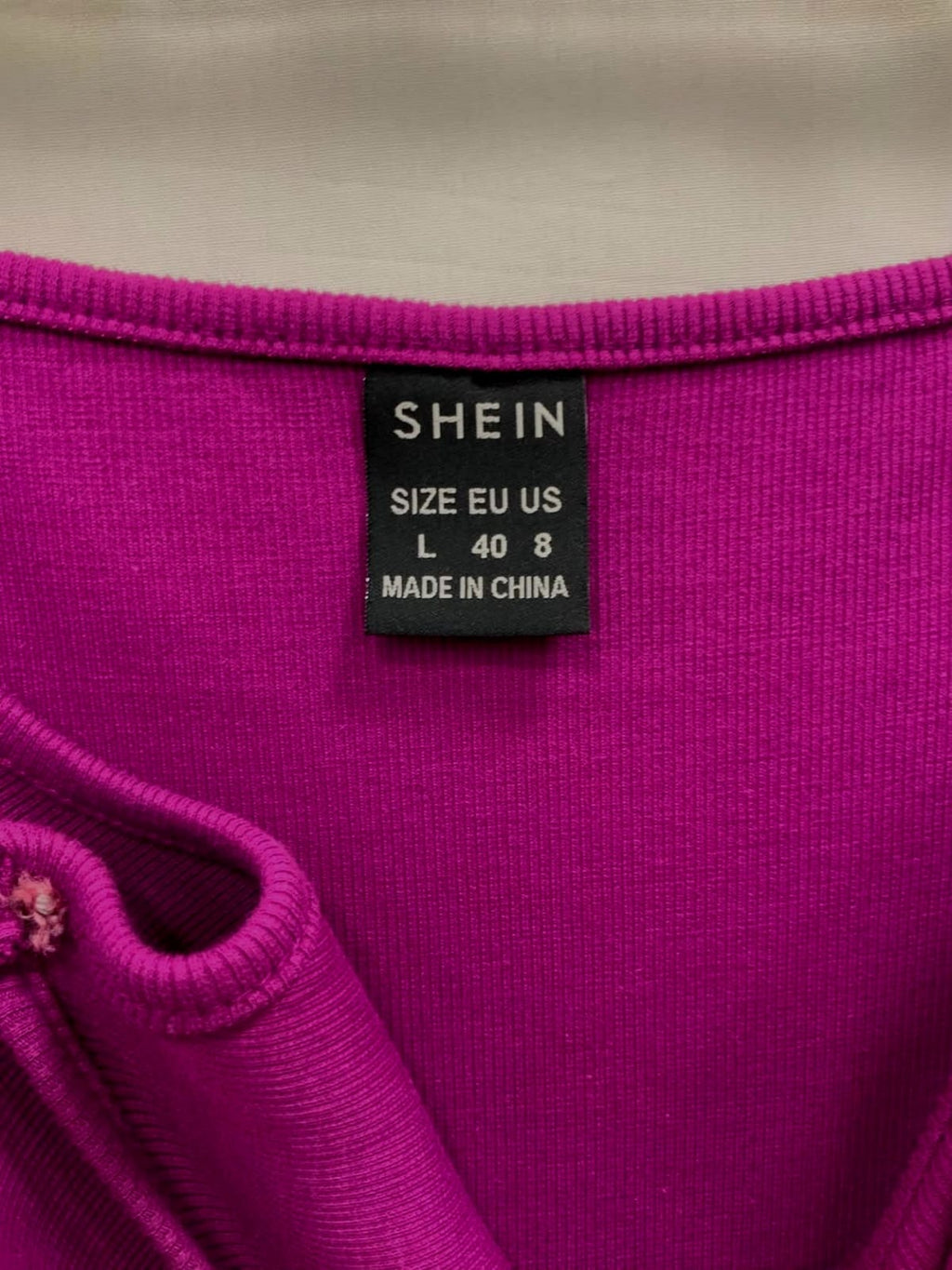 SHEIN Women's Fuchsia Ribbed Bodycon Cami Midi Dress