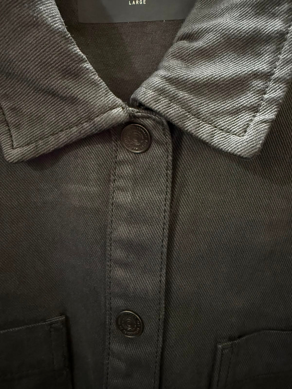 Noisy May Men's Charcoal Denim Overshirt with Pockets