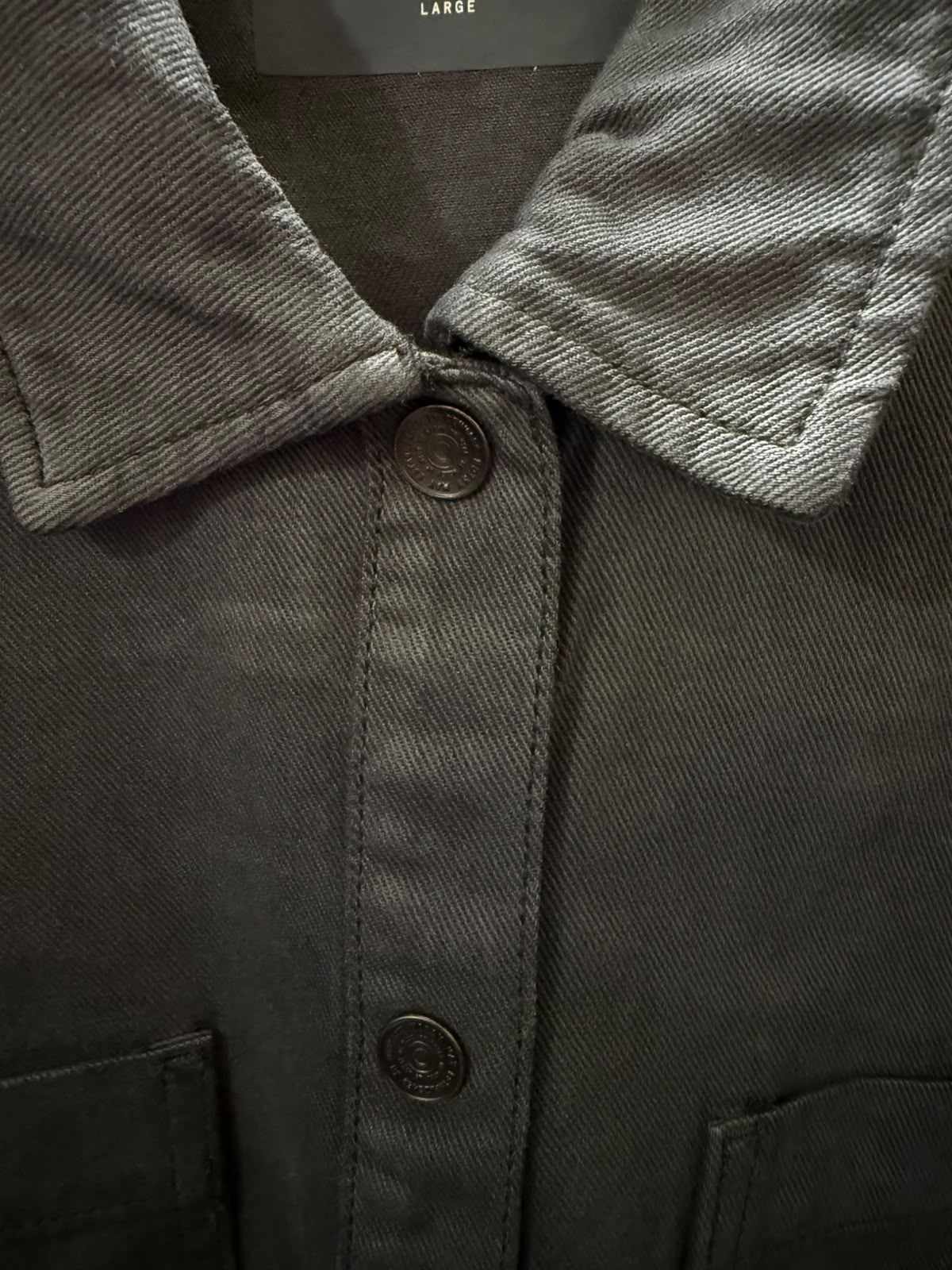 Noisy May Men's Charcoal Denim Overshirt with Pockets