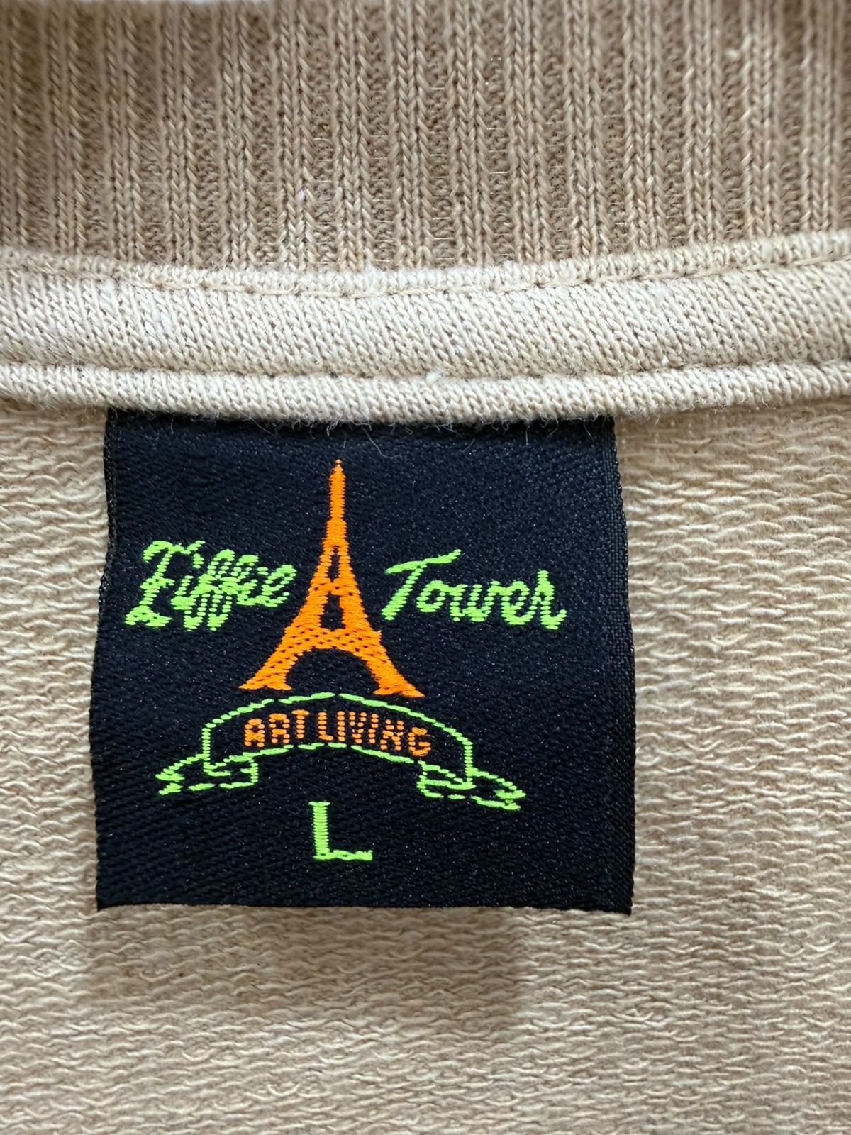 Fiffie Tower ART LIVING Men's Beige Luffy Graphic Crewneck Sweatshirt