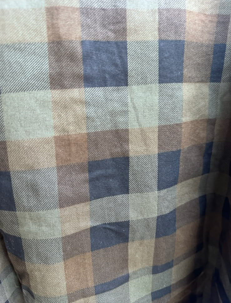 The Rock Way Premium Men's Brown Plaid Full Sleeve Casual Shirt