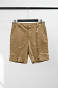 Women's Khaki Distressed Casual Shorts