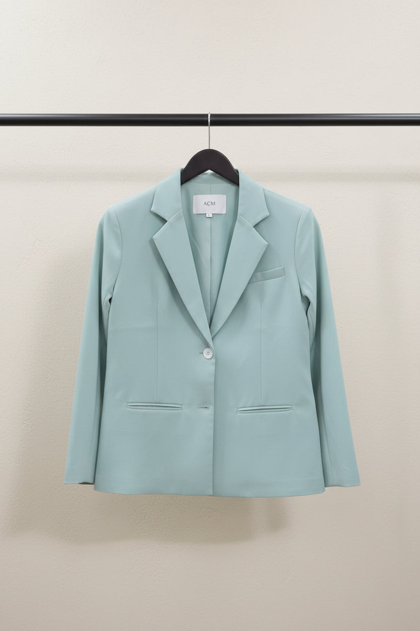 ACMI Women's Mint Green Tailored Blazer