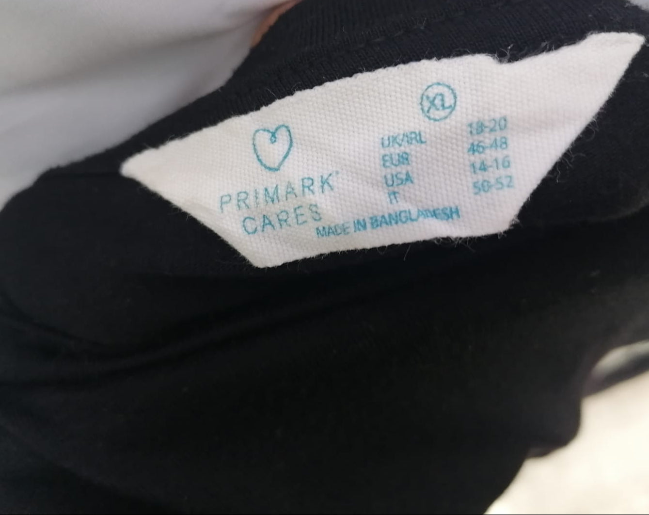 Primark Cares Black Positivity Print Cap Sleeve T-shirt