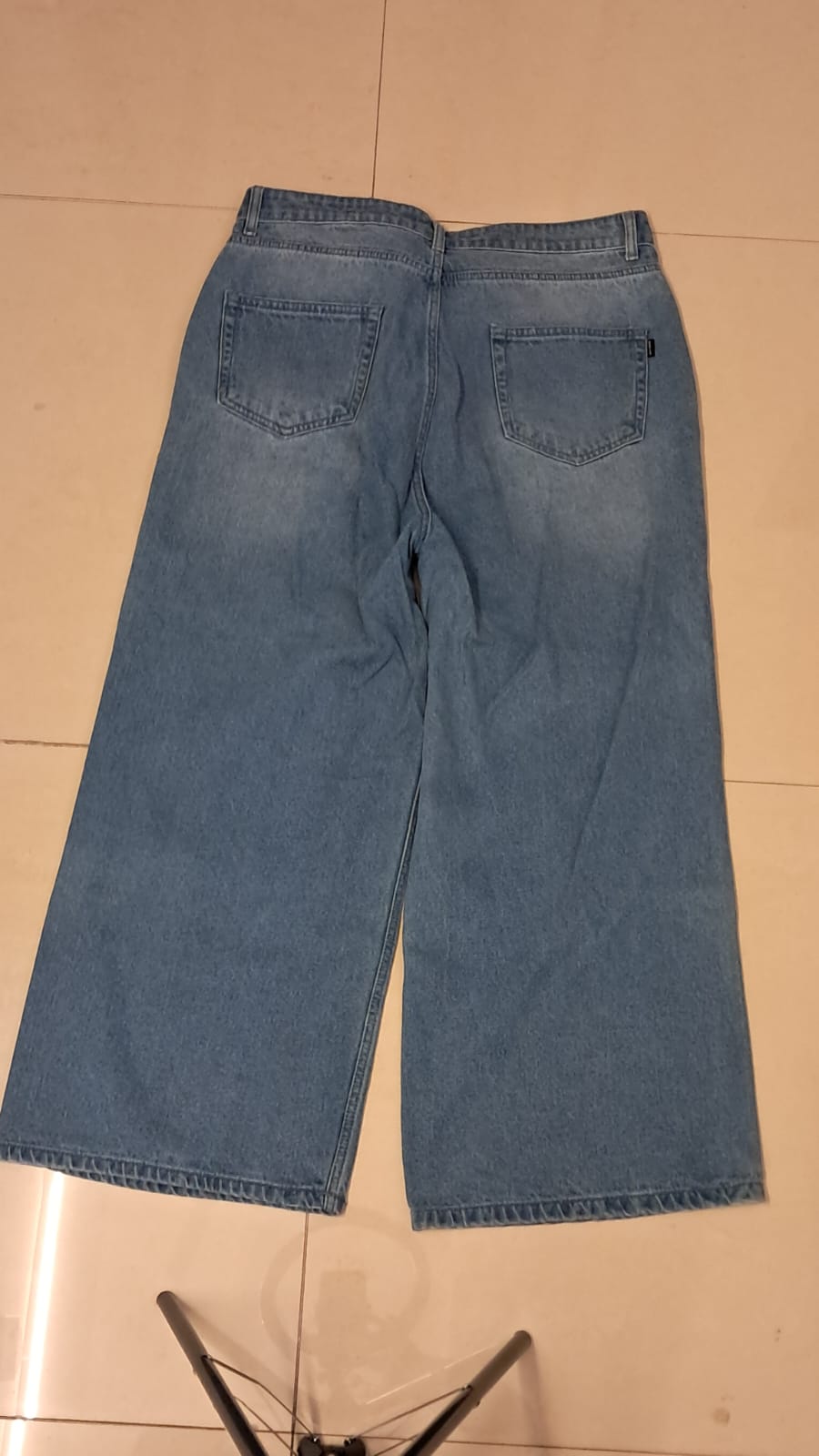 MADISH Women's Blue Wide Leg Denim Jeans