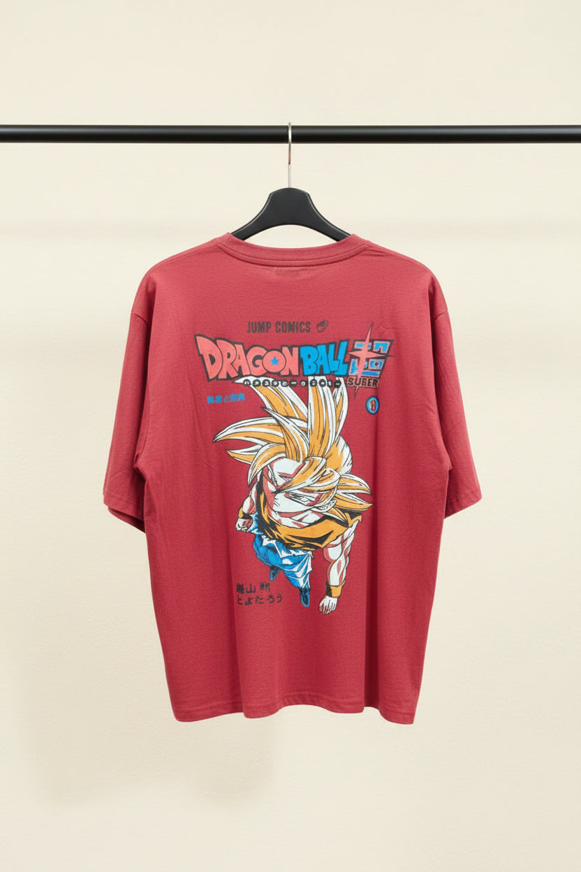 Dragon Ball Super Graphic Print Oversized T-shirt