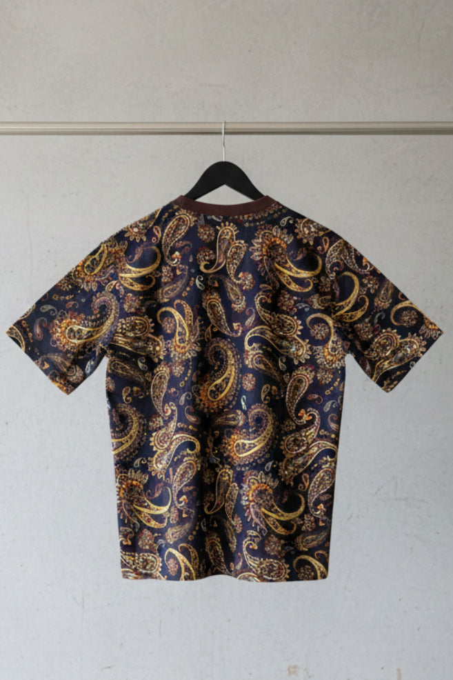 Men's Multicolor Paisley Print Short Sleeve T-shirt