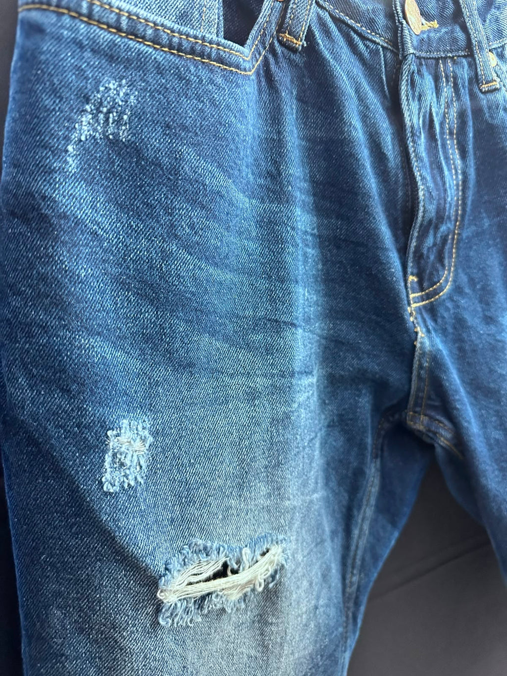 ReFuel Men's Blue Distressed Denim Shorts