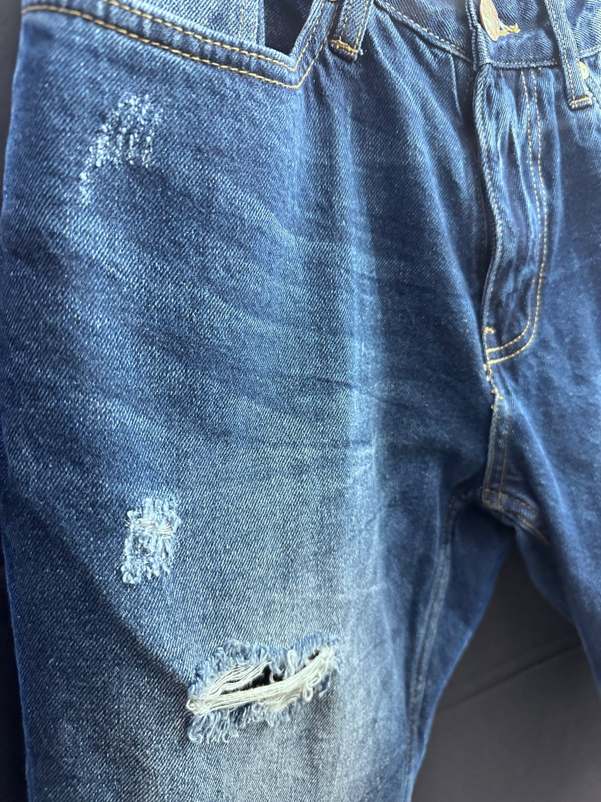 ReFuel Men's Blue Distressed Denim Shorts