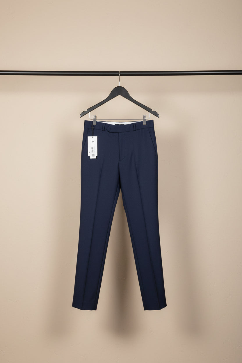 Men's Navy Blue Tailored Formal Trousers
