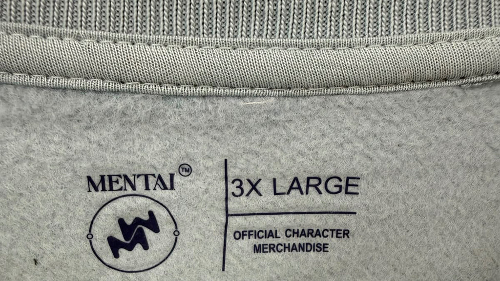 MENTAI 3X Large Light Blue Crew Neck Sweatshirt