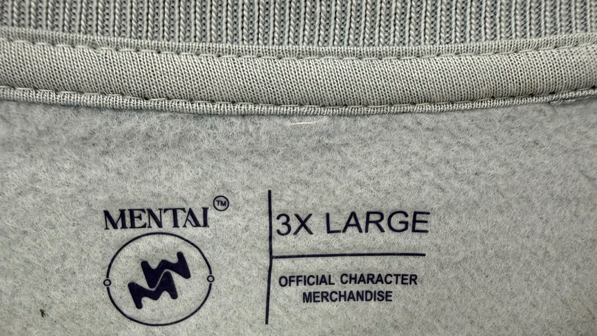 MENTAI 3X Large Light Blue Crew Neck Sweatshirt