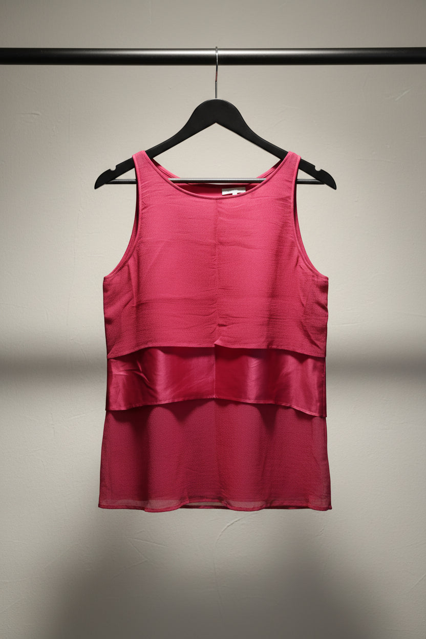 Seema Nanda Hot Pink Layered Sleeveless Top