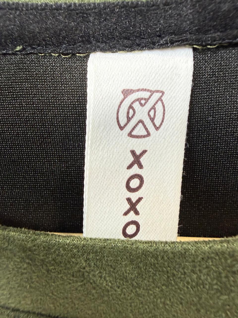 Men's XOXO Olive Green Oversized T-shirt with Graphic Print