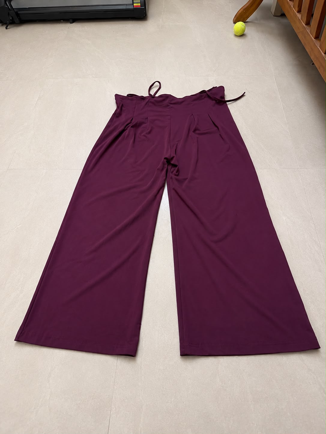 Pandabee Maroon Wide Leg Drawstring Pants