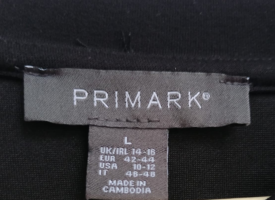 Primark Black Oversized 3/4 Sleeve Tunic Top with Pockets