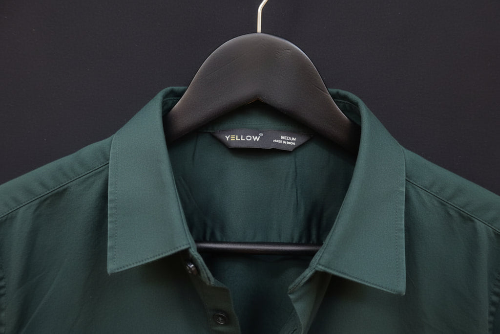 Men's Dark Green Long Sleeve Casual Shirt