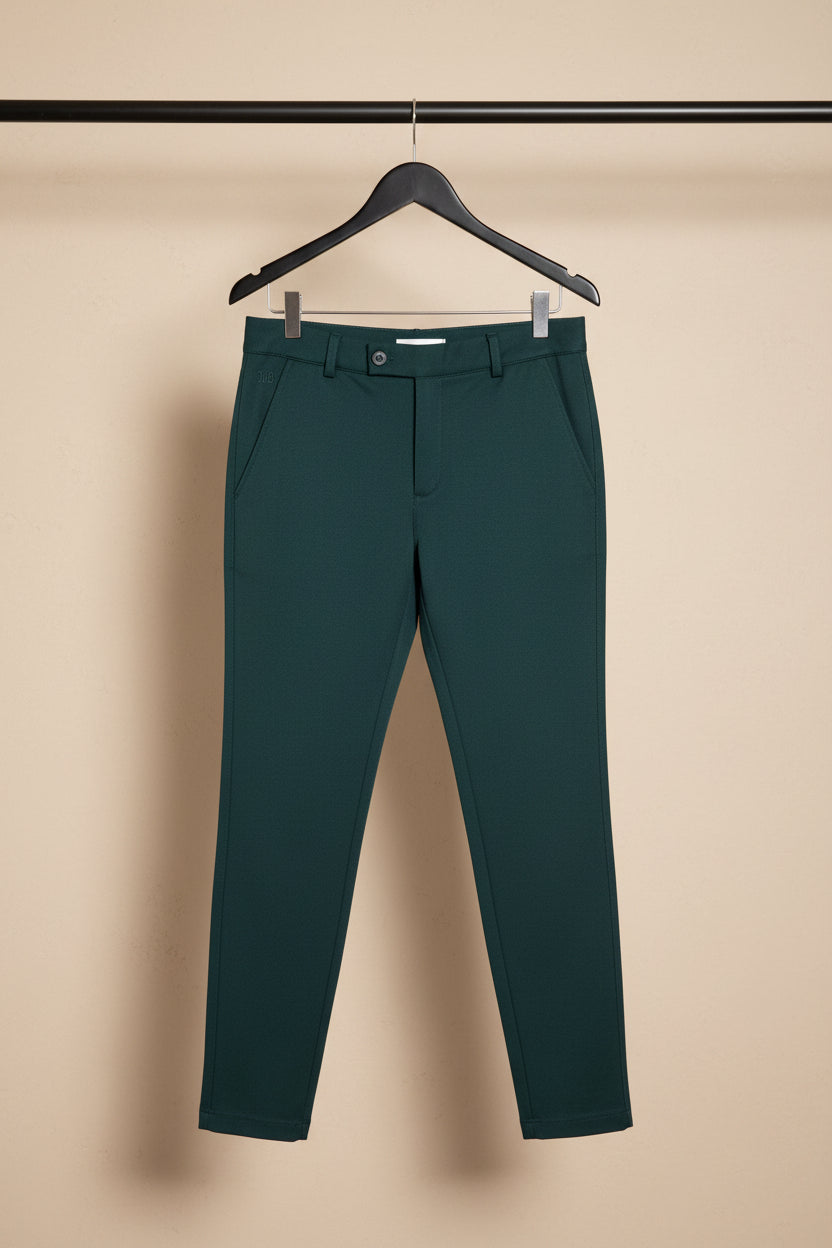 M8 Men's Dark Green Slim Fit Trousers