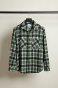 Burberry Men's Green Plaid Slim Fit Flannel Shirt