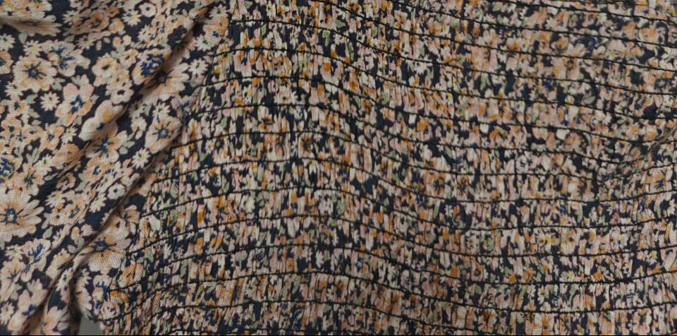 Angie Floral Print Smocked Mini Dress