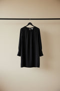 H&M Black Long Sleeve Beaded Cuff Shift Dress