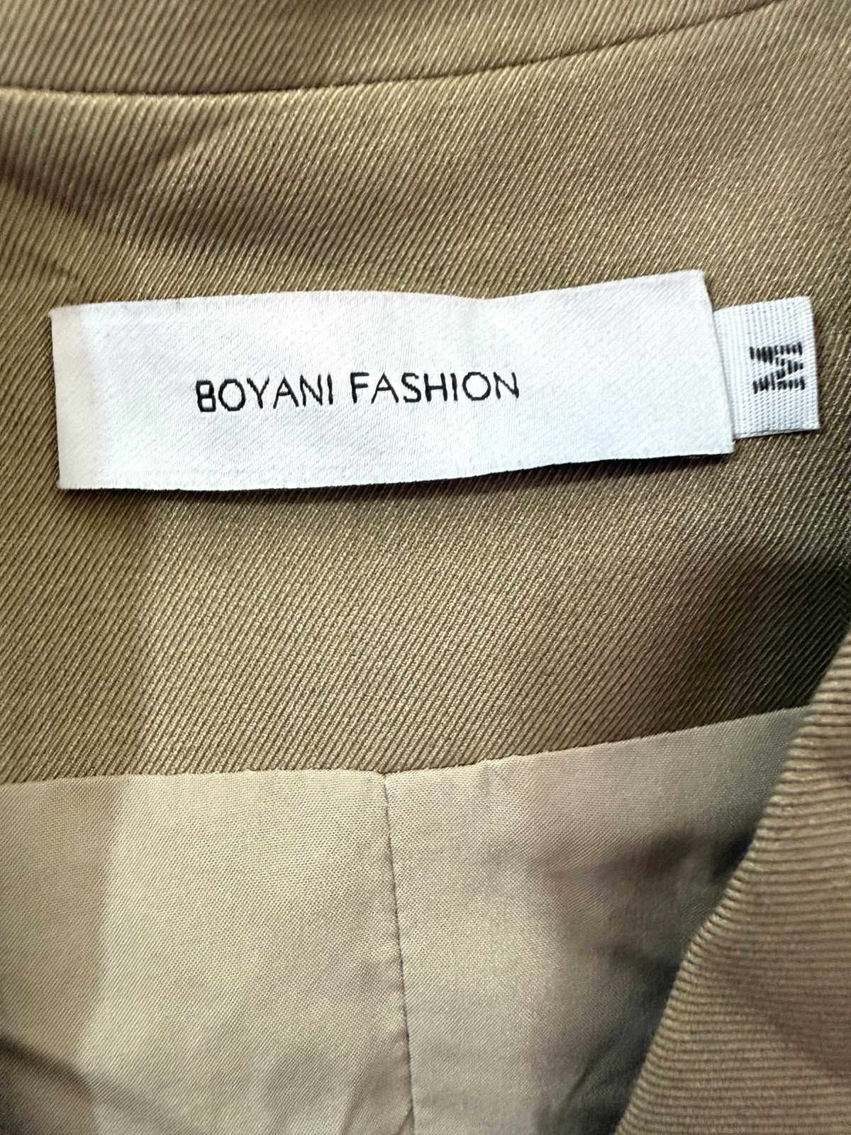 BOYANI FASHION Women's Khaki Single-Breasted Blazer