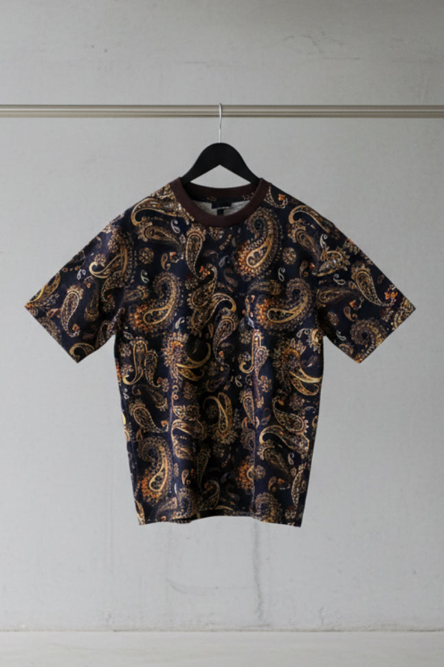 Men's Multicolor Paisley Print Short Sleeve T-shirt