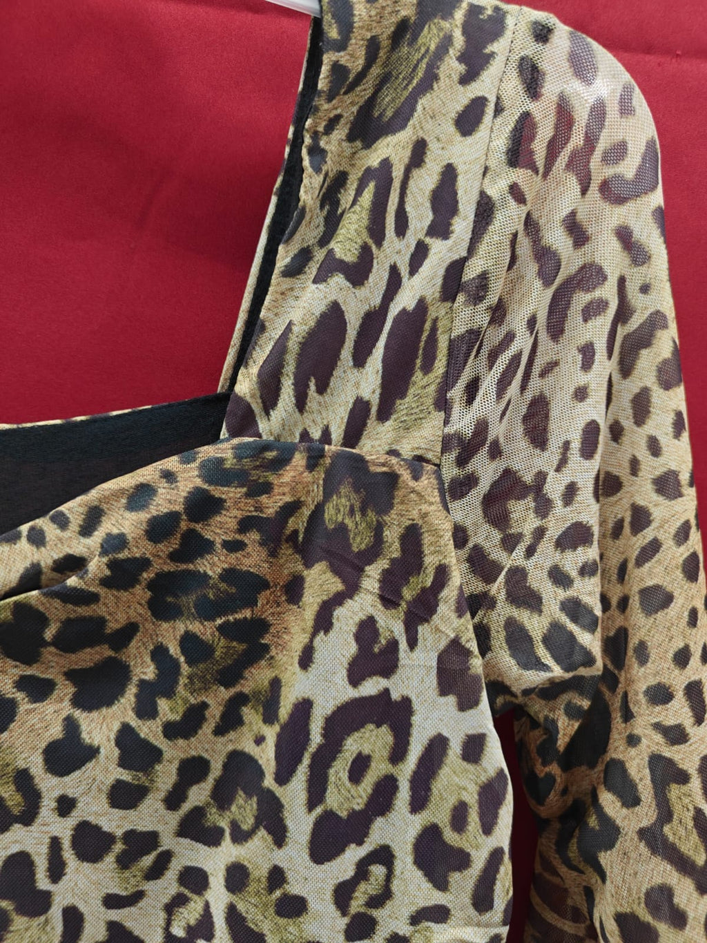 Women's Leopard Print Ruched Bodycon Mini Dress