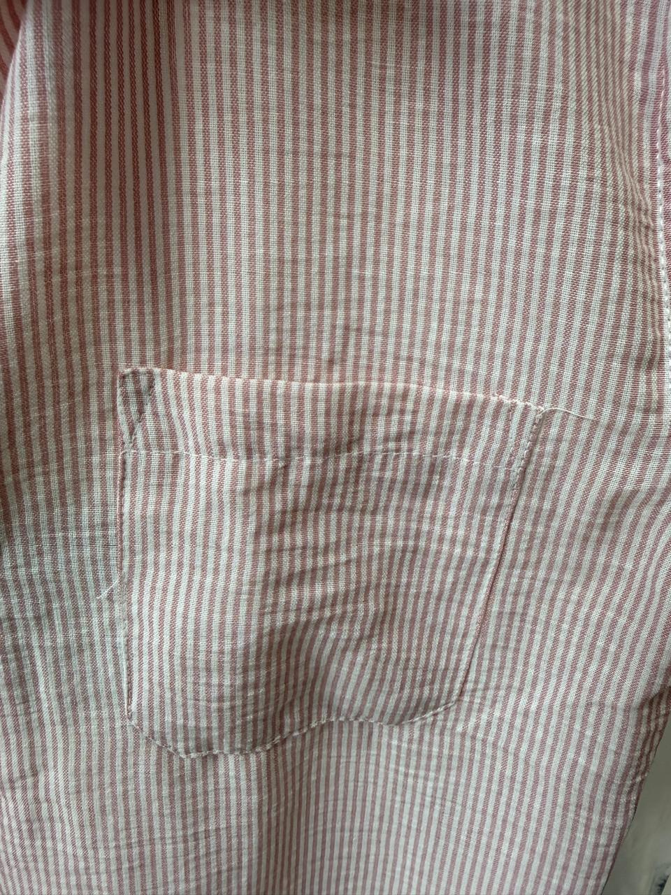 DACMAN Men's Pink & White Striped Full Sleeve Casual Shirt