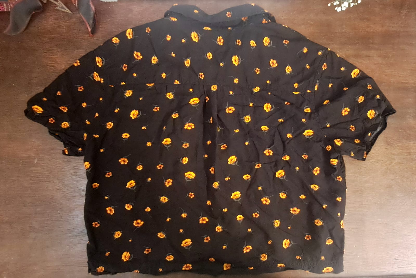The Label Life Black Floral Print Short Sleeve Casual Shirt