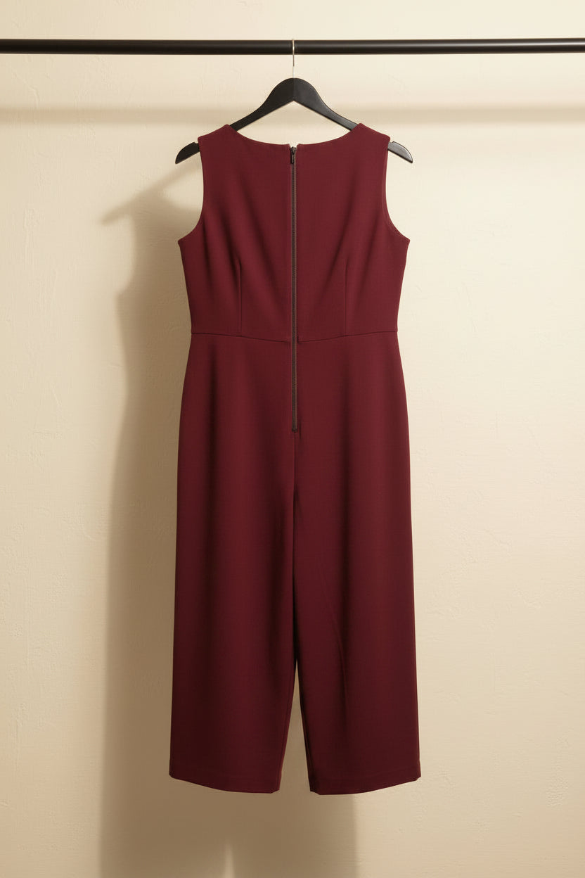 Femina Flaunt Maroon Sleeveless Jumpsuit