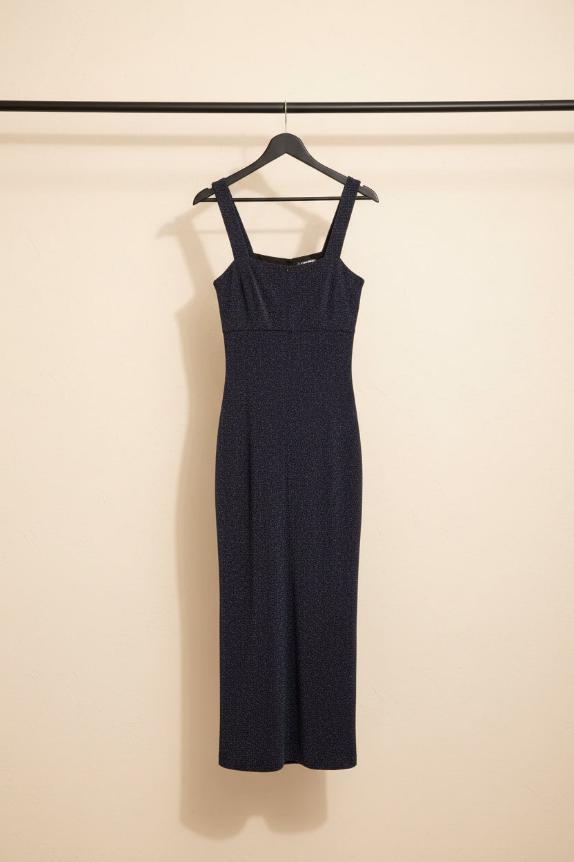 Women's Black Glitter Bodycon Maxi Dress