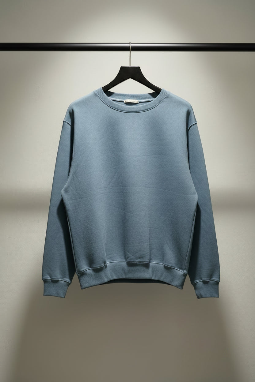 MENTAI 3X Large Light Blue Crew Neck Sweatshirt