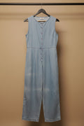 Natura Light Blue Denim Sleeveless Jumpsuit