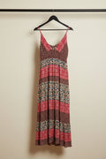 Women's Multicolor Printed Tiered Maxi Dress