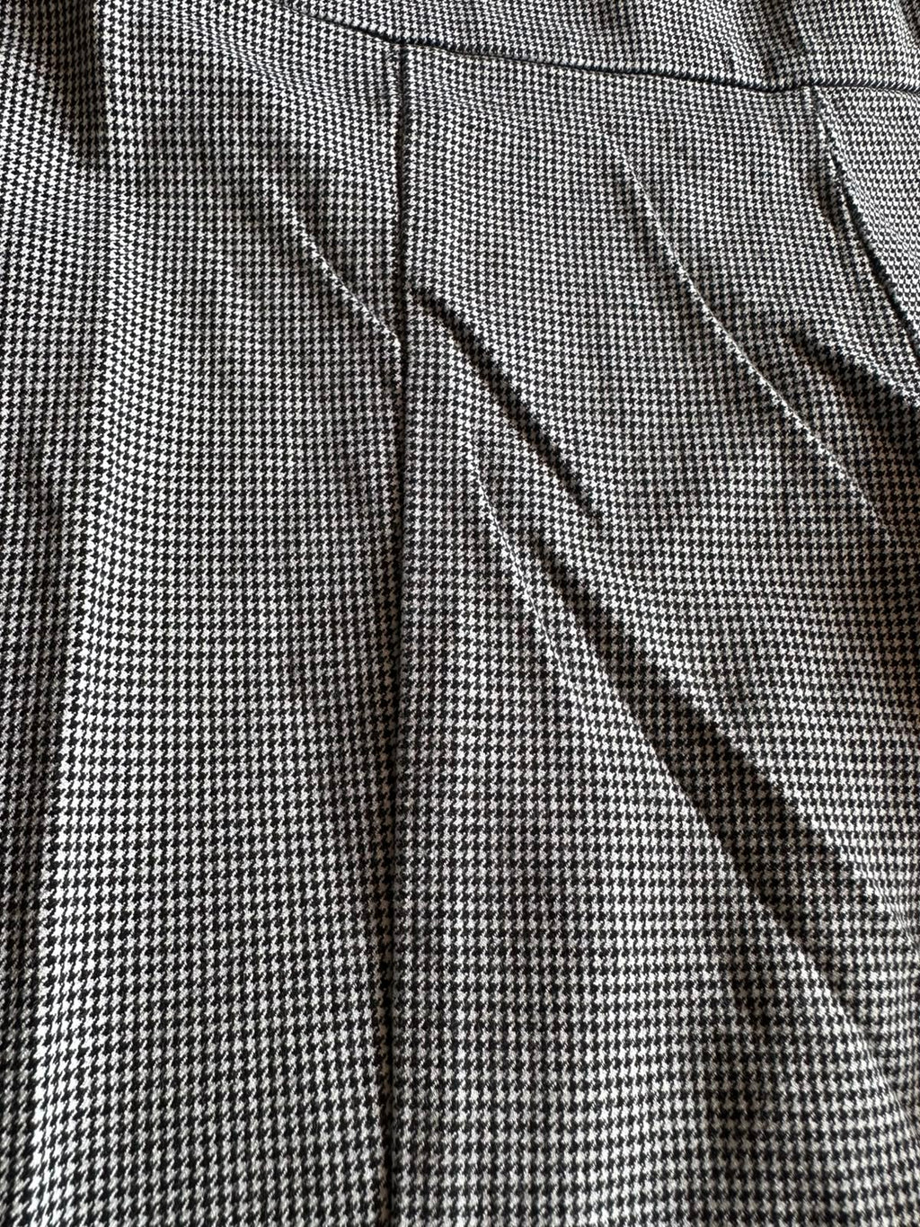 H&M Women's Black and White Houndstooth Slim Fit Trousers