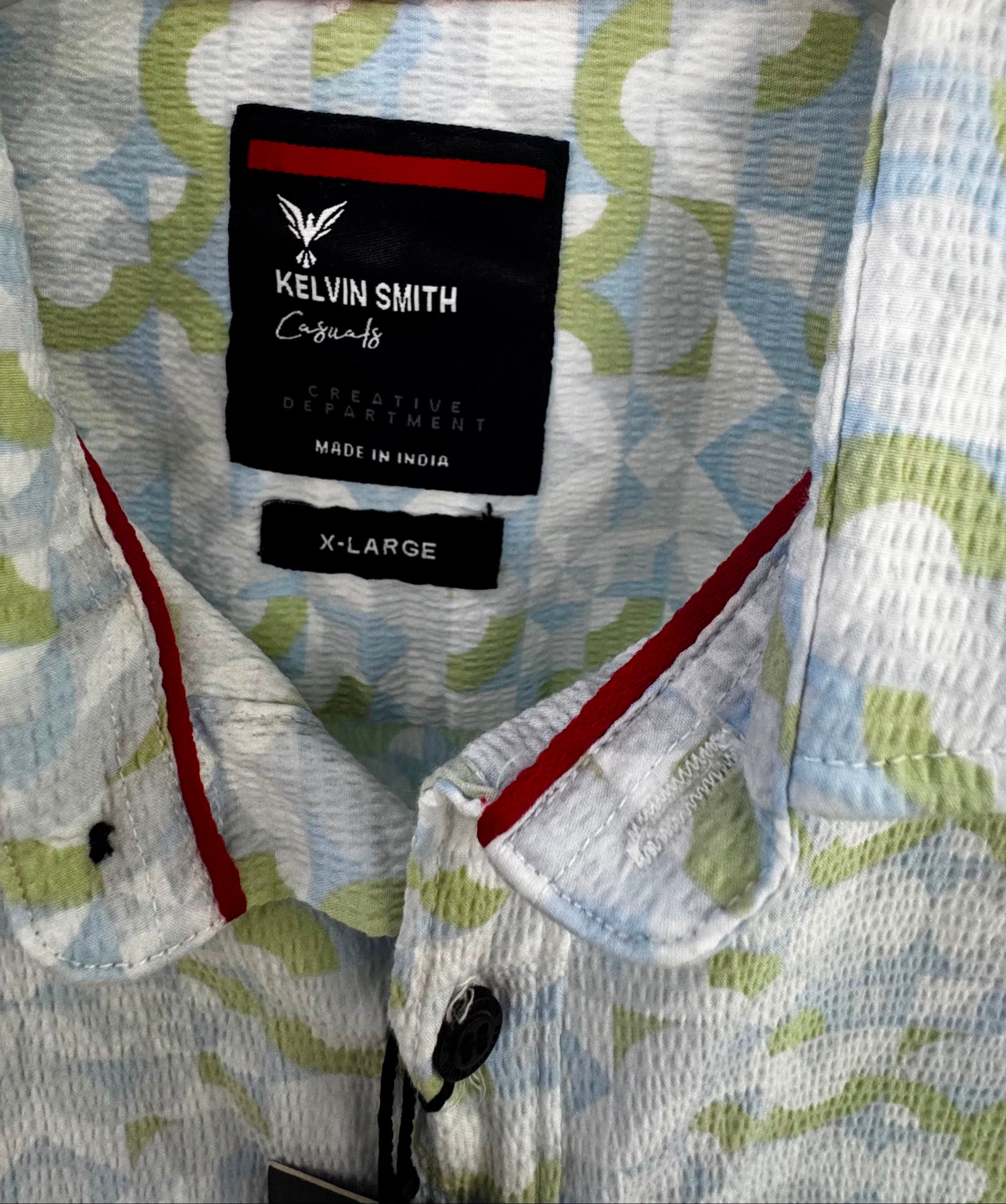 Kelvin Smith Men's X-Large Multicolor Printed Casual Shirt