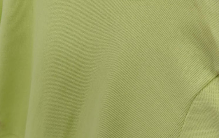 Attire Hub Women's Lime Green Ribbed Short Sleeve Bodysuit
