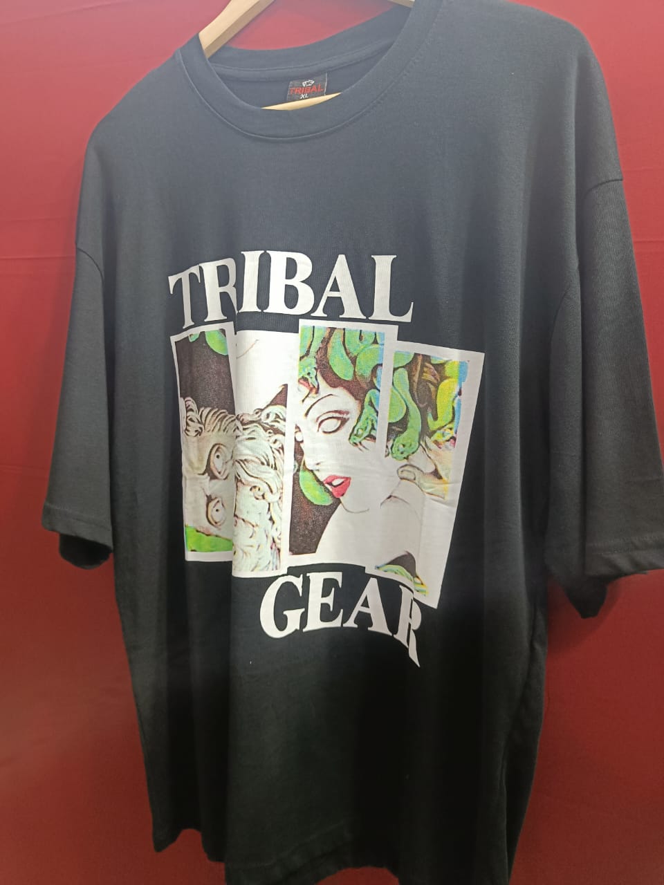 Tribal Gear Black Graphic Print T-Shirt
