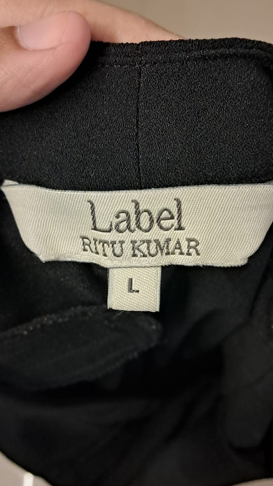 Ritu Kumar Black Wide Leg Trousers for Women