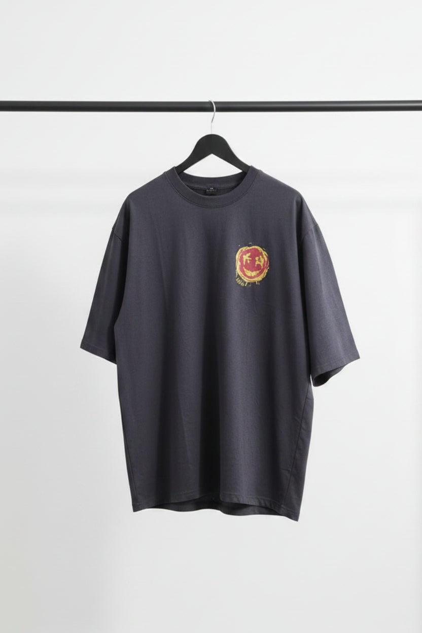Dark Grey Relaxed Fit Graphic T-Shirt