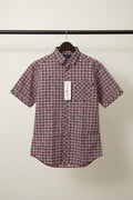 ROXTAR  Red Plaid Short Sleeve Casual Shirt