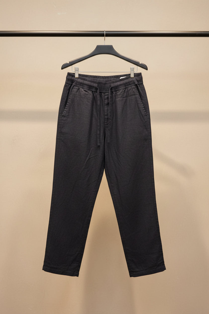 FC UNITED Men's Black Linen Baggy Fit Pants