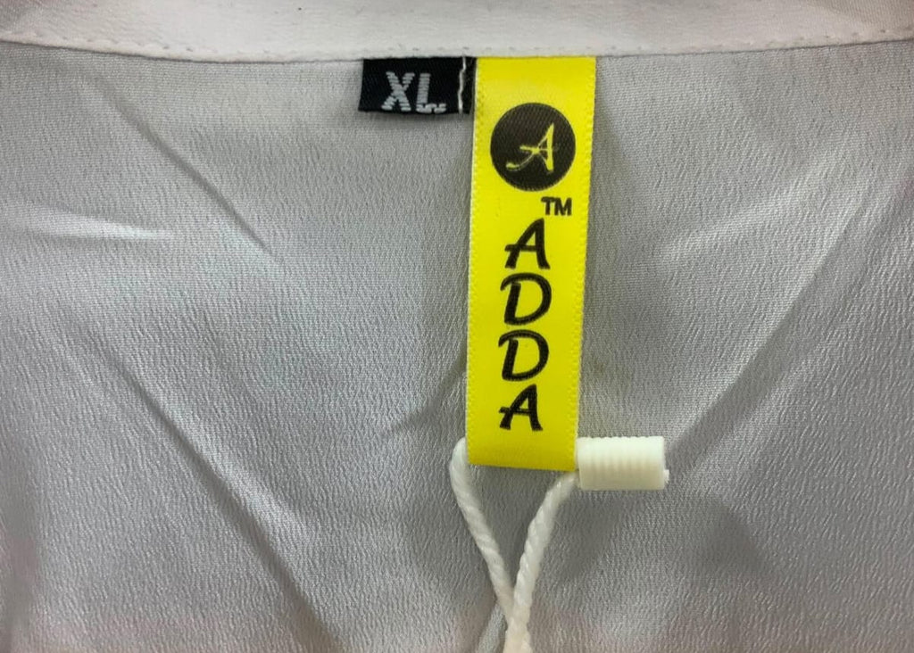 ADDA Women's White 3/4 Sleeve Collared Shirt