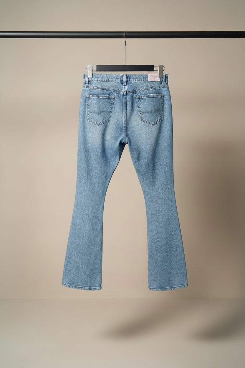 Freehand Women's Blue Distressed Bootcut Jeans
