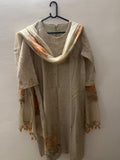 Beige Floral Printed Kurta with Dupatta Set